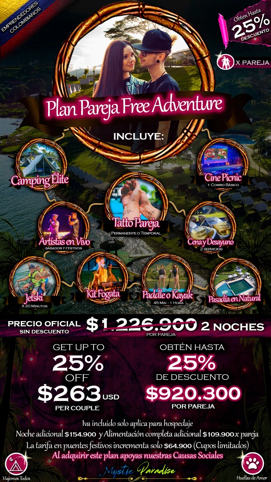 plan pareja free adventure